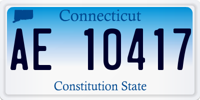 CT license plate AE10417