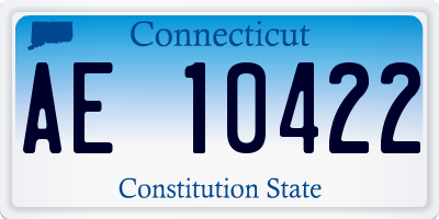 CT license plate AE10422