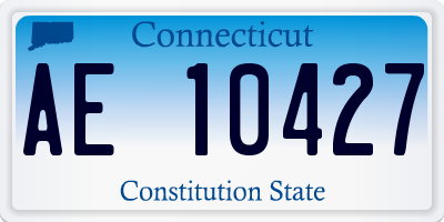 CT license plate AE10427