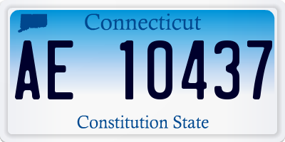 CT license plate AE10437