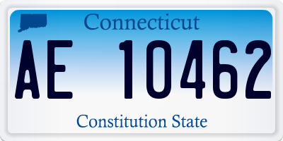 CT license plate AE10462