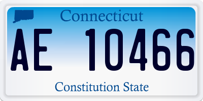 CT license plate AE10466
