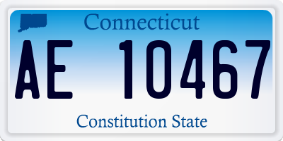CT license plate AE10467