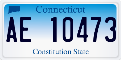 CT license plate AE10473