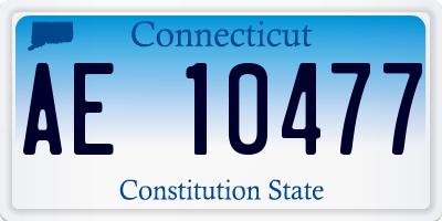 CT license plate AE10477