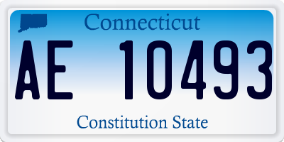 CT license plate AE10493