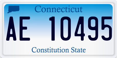 CT license plate AE10495