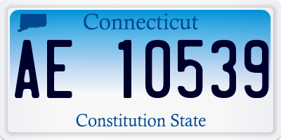 CT license plate AE10539