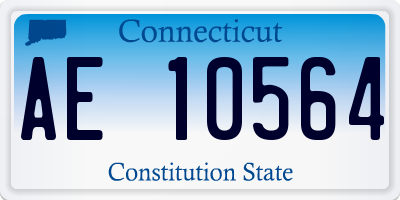 CT license plate AE10564
