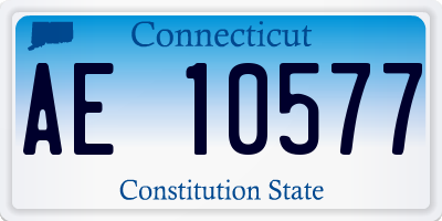 CT license plate AE10577