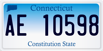 CT license plate AE10598
