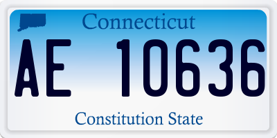 CT license plate AE10636