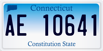 CT license plate AE10641