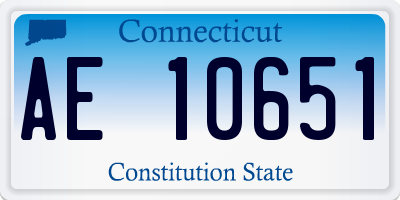 CT license plate AE10651