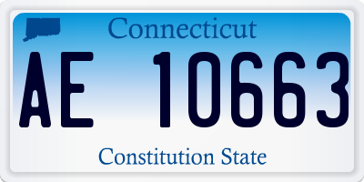 CT license plate AE10663