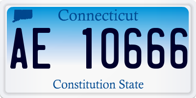 CT license plate AE10666