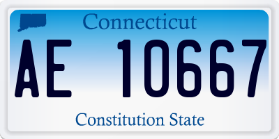 CT license plate AE10667