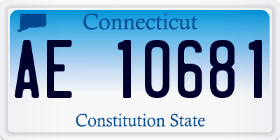 CT license plate AE10681