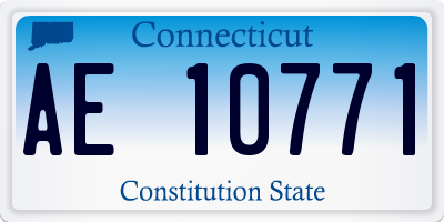 CT license plate AE10771