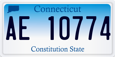 CT license plate AE10774