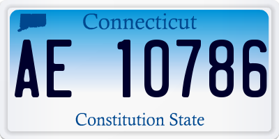 CT license plate AE10786