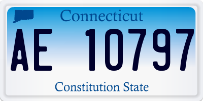 CT license plate AE10797