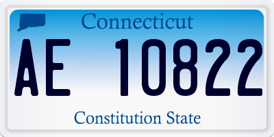 CT license plate AE10822