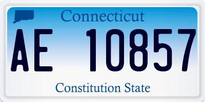 CT license plate AE10857