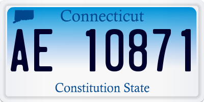 CT license plate AE10871