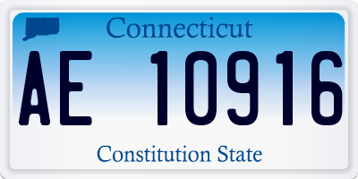 CT license plate AE10916