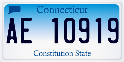 CT license plate AE10919