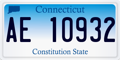 CT license plate AE10932