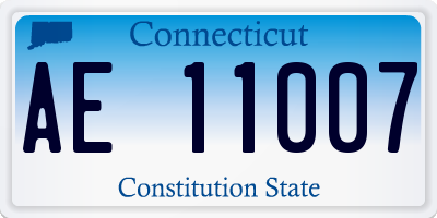 CT license plate AE11007