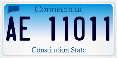 CT license plate AE11011