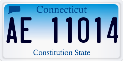 CT license plate AE11014