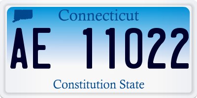 CT license plate AE11022