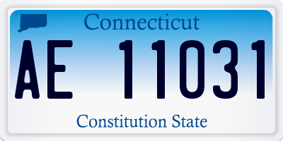 CT license plate AE11031