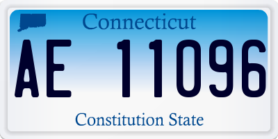 CT license plate AE11096