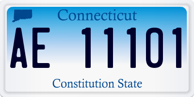 CT license plate AE11101