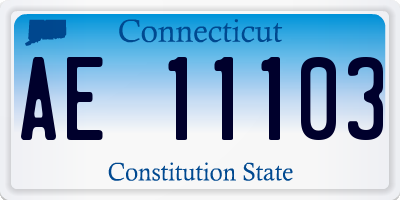 CT license plate AE11103