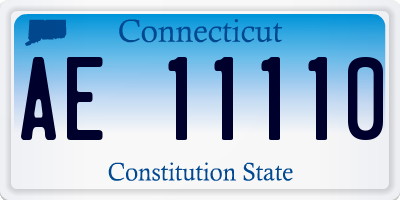 CT license plate AE11110
