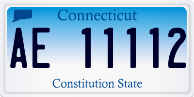 CT license plate AE11112