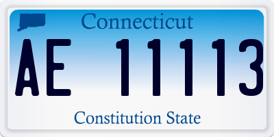 CT license plate AE11113