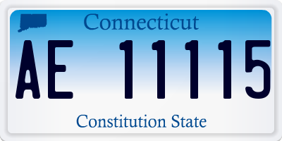 CT license plate AE11115