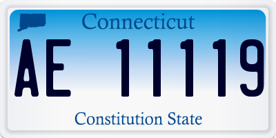 CT license plate AE11119