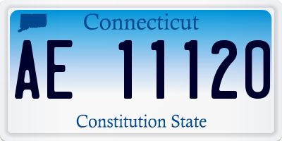 CT license plate AE11120