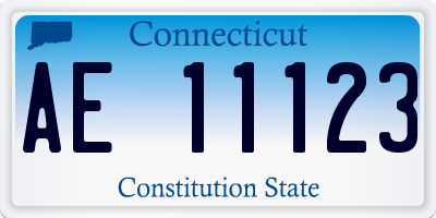 CT license plate AE11123