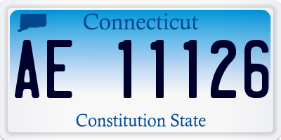 CT license plate AE11126