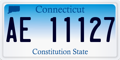 CT license plate AE11127