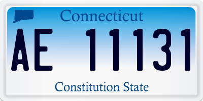 CT license plate AE11131